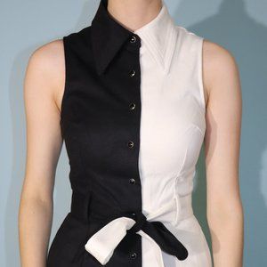 NWOT Fashion Brand Company The Director Jumpsuit Black/White S